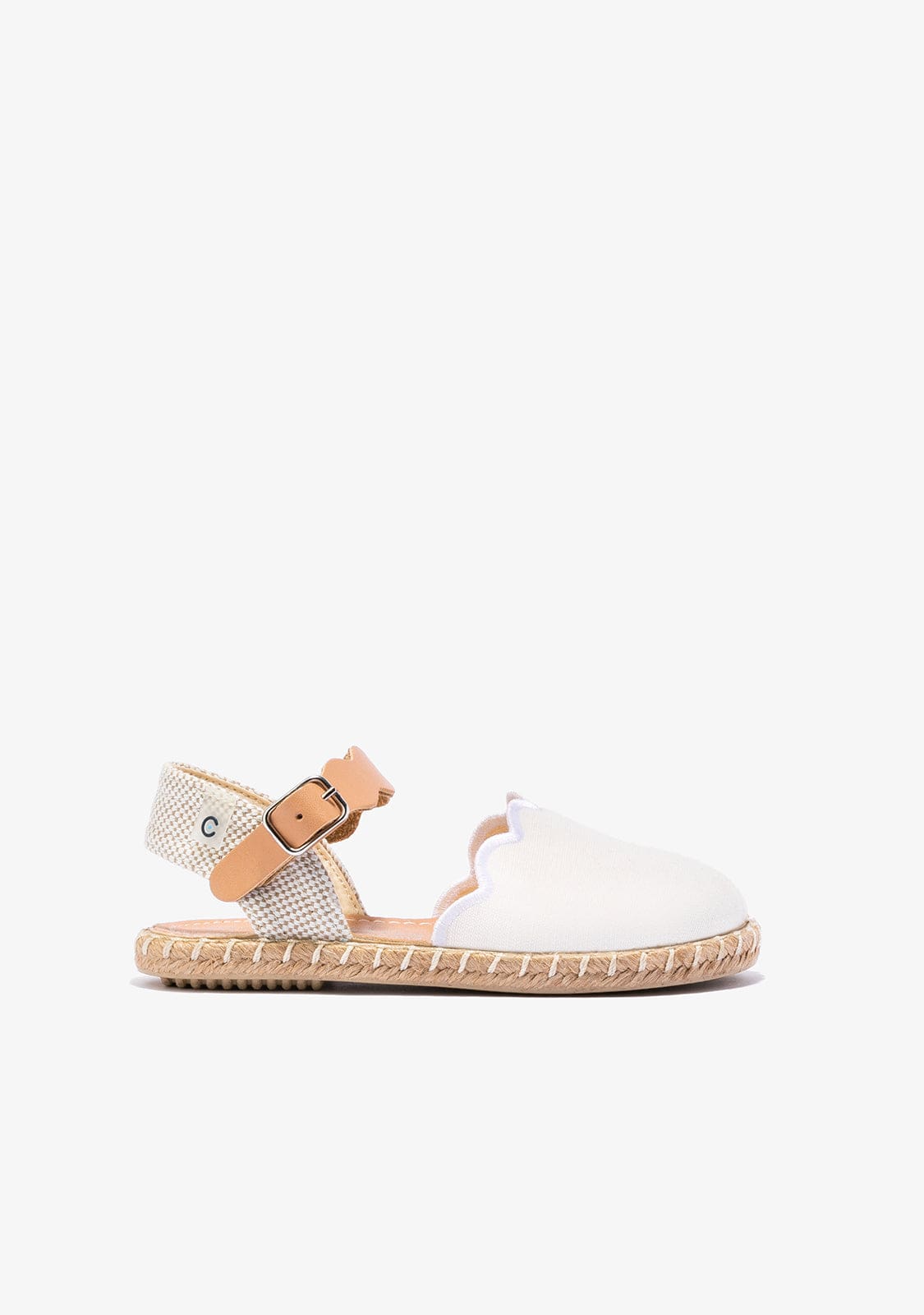 CONGUITOS Shoes Girl's White Buckle Espadrilles