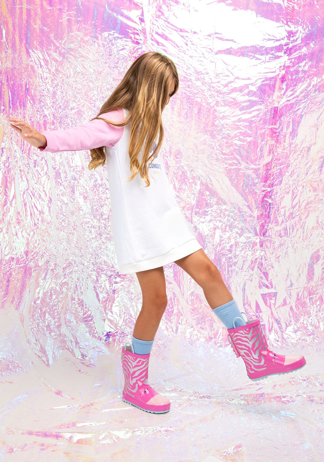 CONGUITOS Shoes Pink Unicorn Rain Boots Rubber