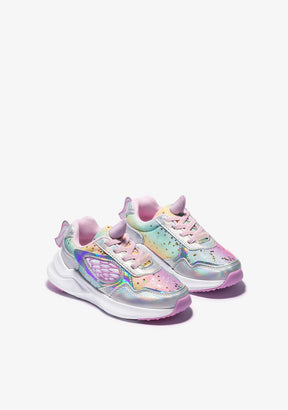 CONGUITOS Shoes Unicorn Glitter Sneakers With Light Metallized