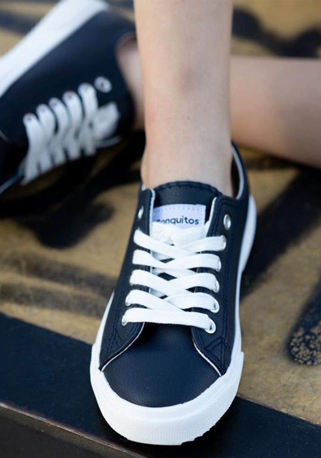 CONGUITOS Shoes Unisex Navy Napa Sneakers