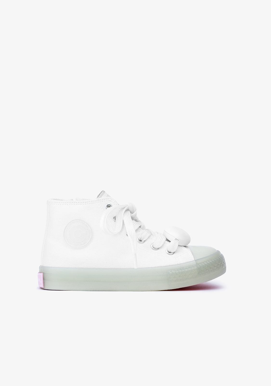 CONGUITOS Shoes Unisex White Cord With Lights Hi-Top Sneakers Canvas