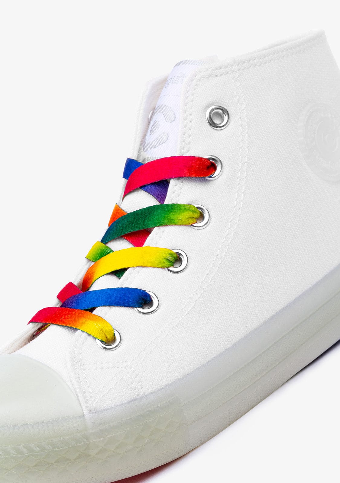 CONGUITOS Shoes Unisex White Cord With Lights Hi-Top Sneakers Canvas