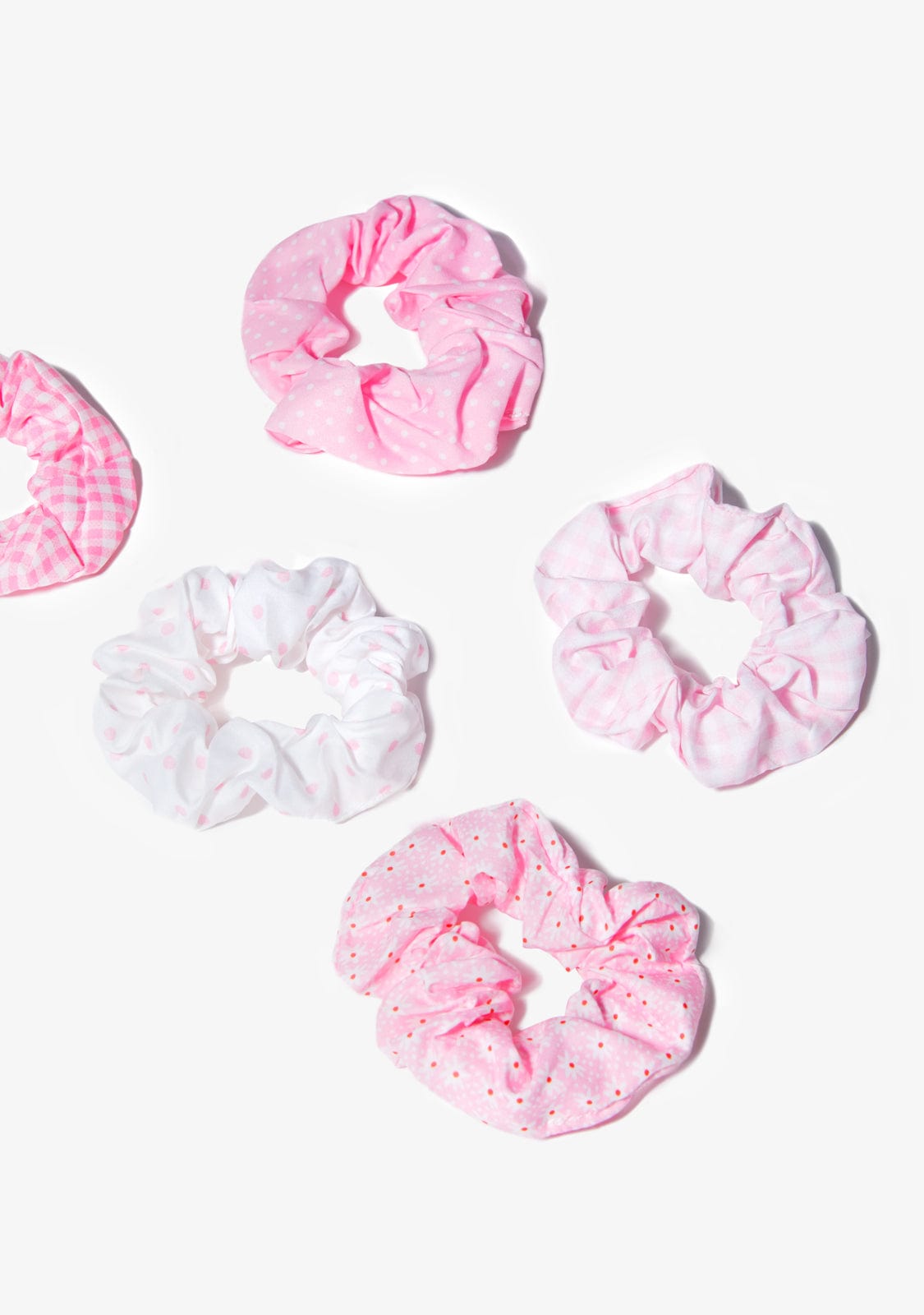 CONGUITOS TEXTIL Accessories Pink Multi Scrunchies Set