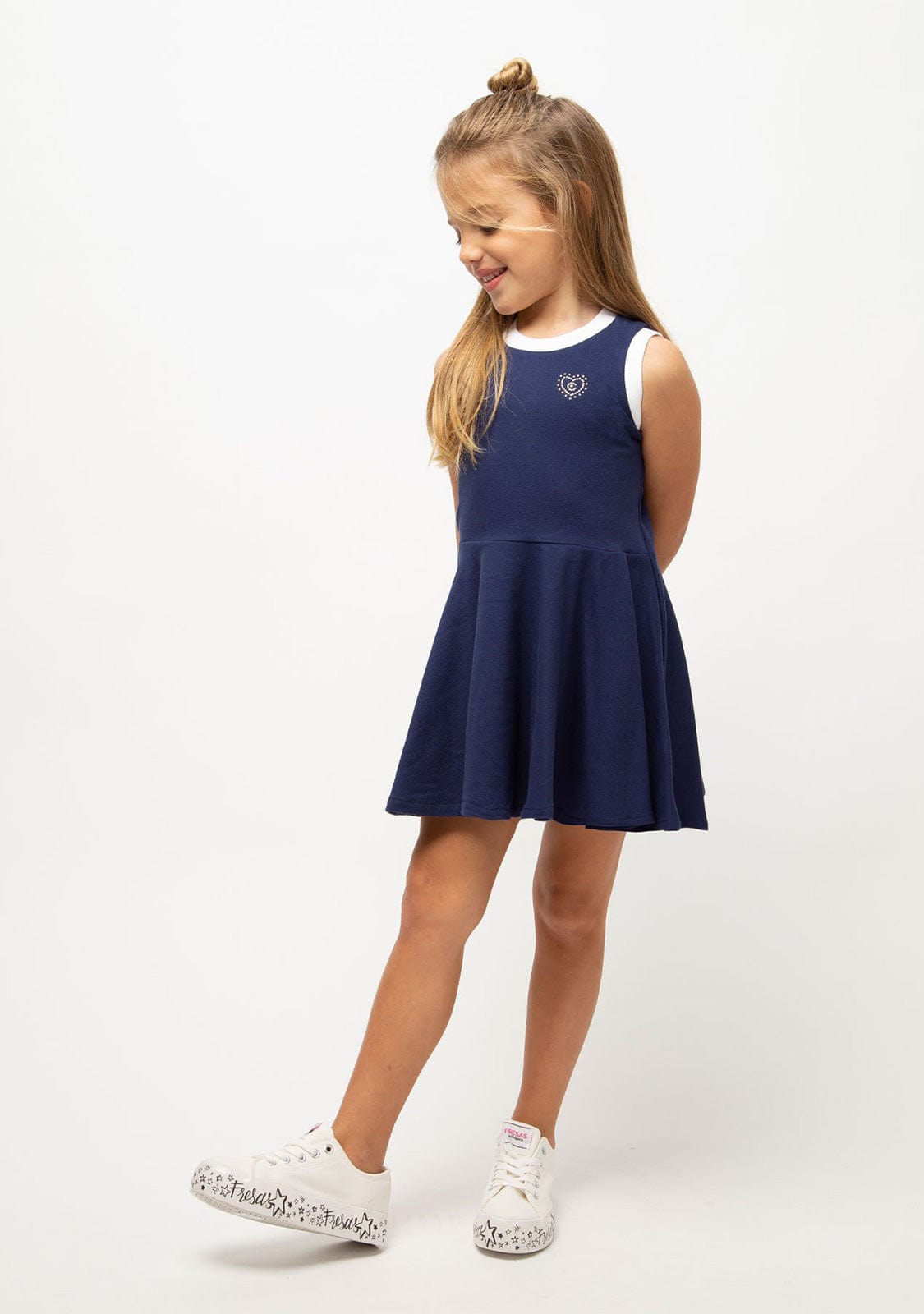 CONGUITOS TEXTIL Clothing Girl's Blue Skater Dress