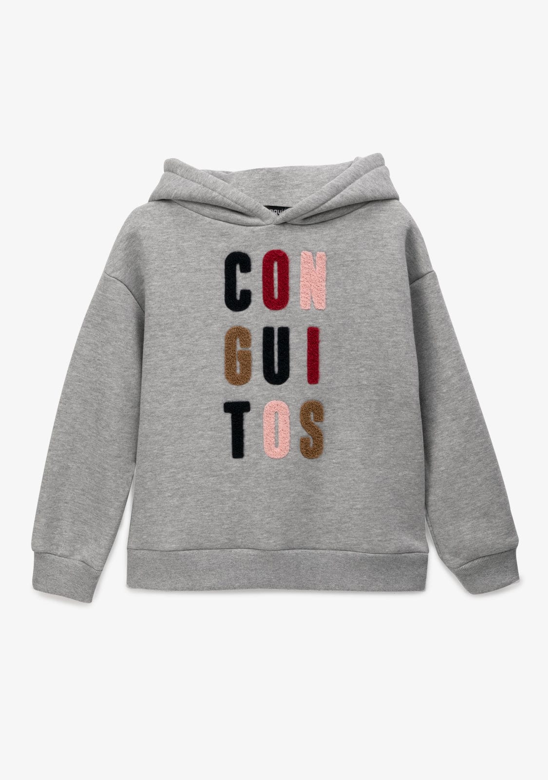 CONGUITOS TEXTIL Clothing Girl's Grey Conguitos Hoodie