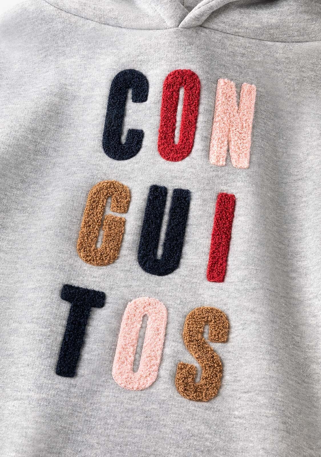 CONGUITOS TEXTIL Clothing Girl's Grey Conguitos Hoodie