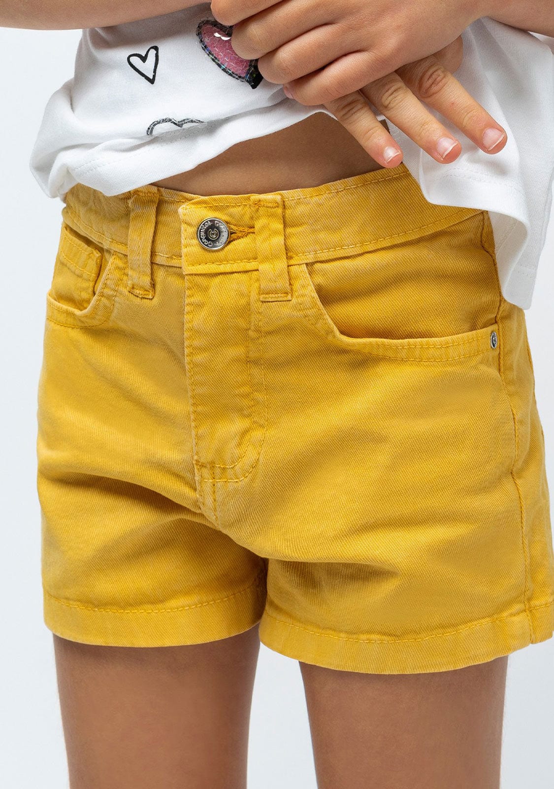 CONGUITOS TEXTIL Clothing Girl's Mustard Basic Shorts