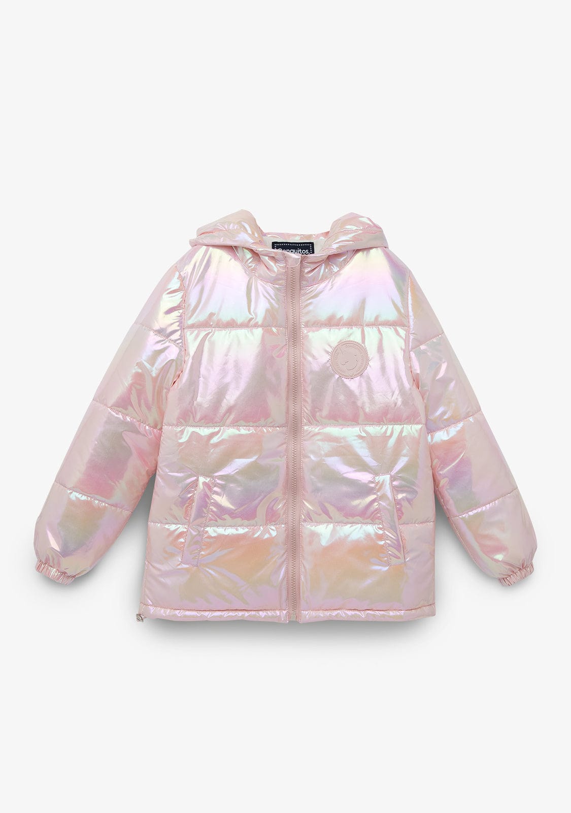 CONGUITOS TEXTIL Clothing Girl's Pink Iridescent Anorak