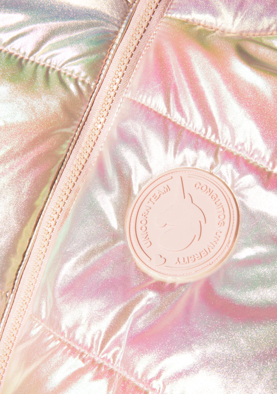 CONGUITOS TEXTIL Clothing Girl's Pink Iridescent Anorak