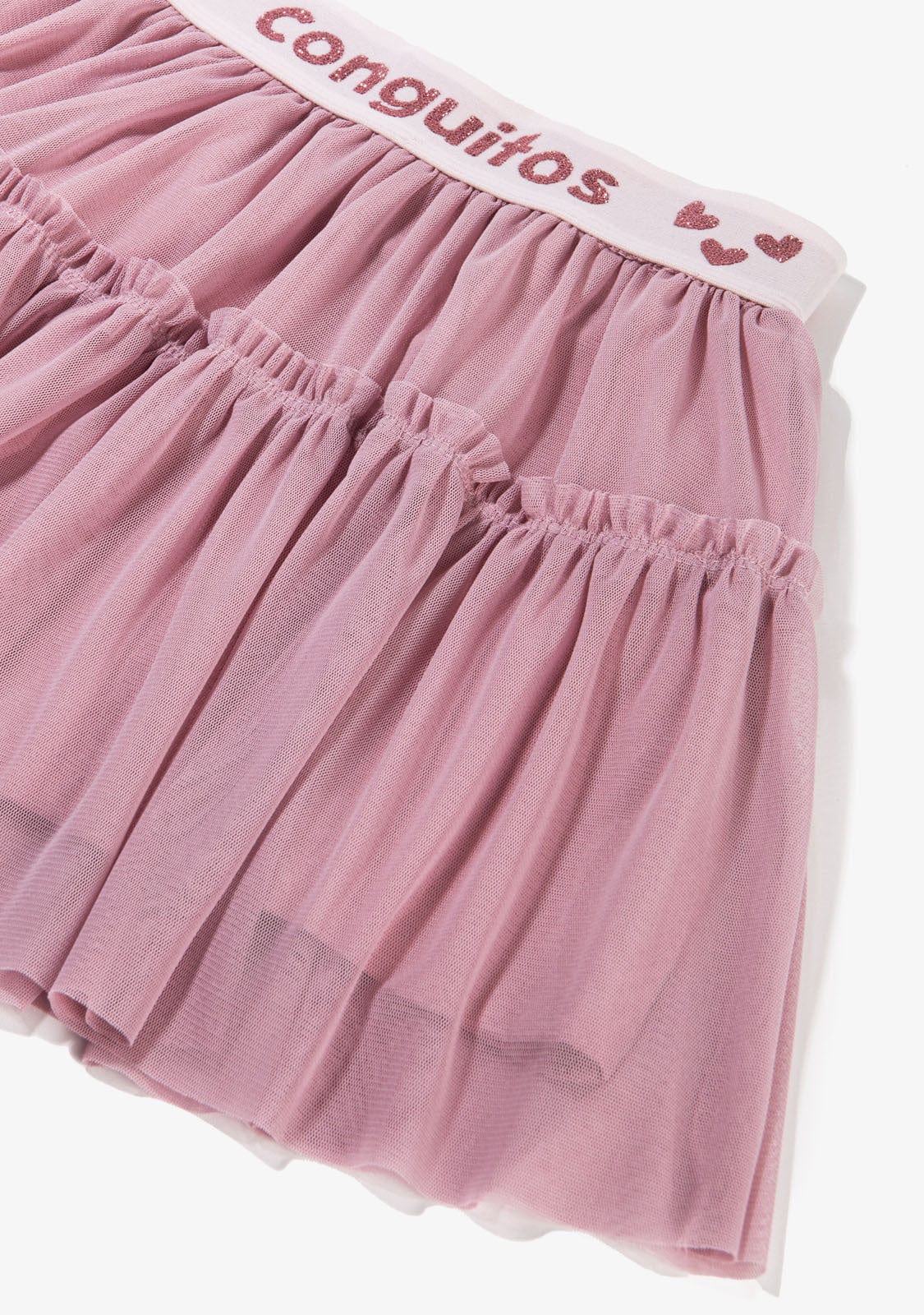 CONGUITOS TEXTIL Clothing Girl's Pink Tulle Conguitos Skirt