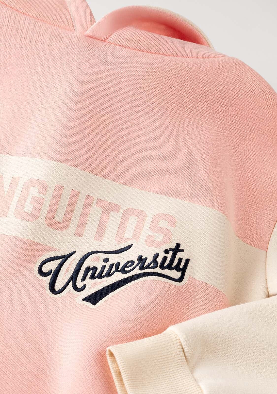 CONGUITOS TEXTIL Clothing Girl's Pink University Hoodie