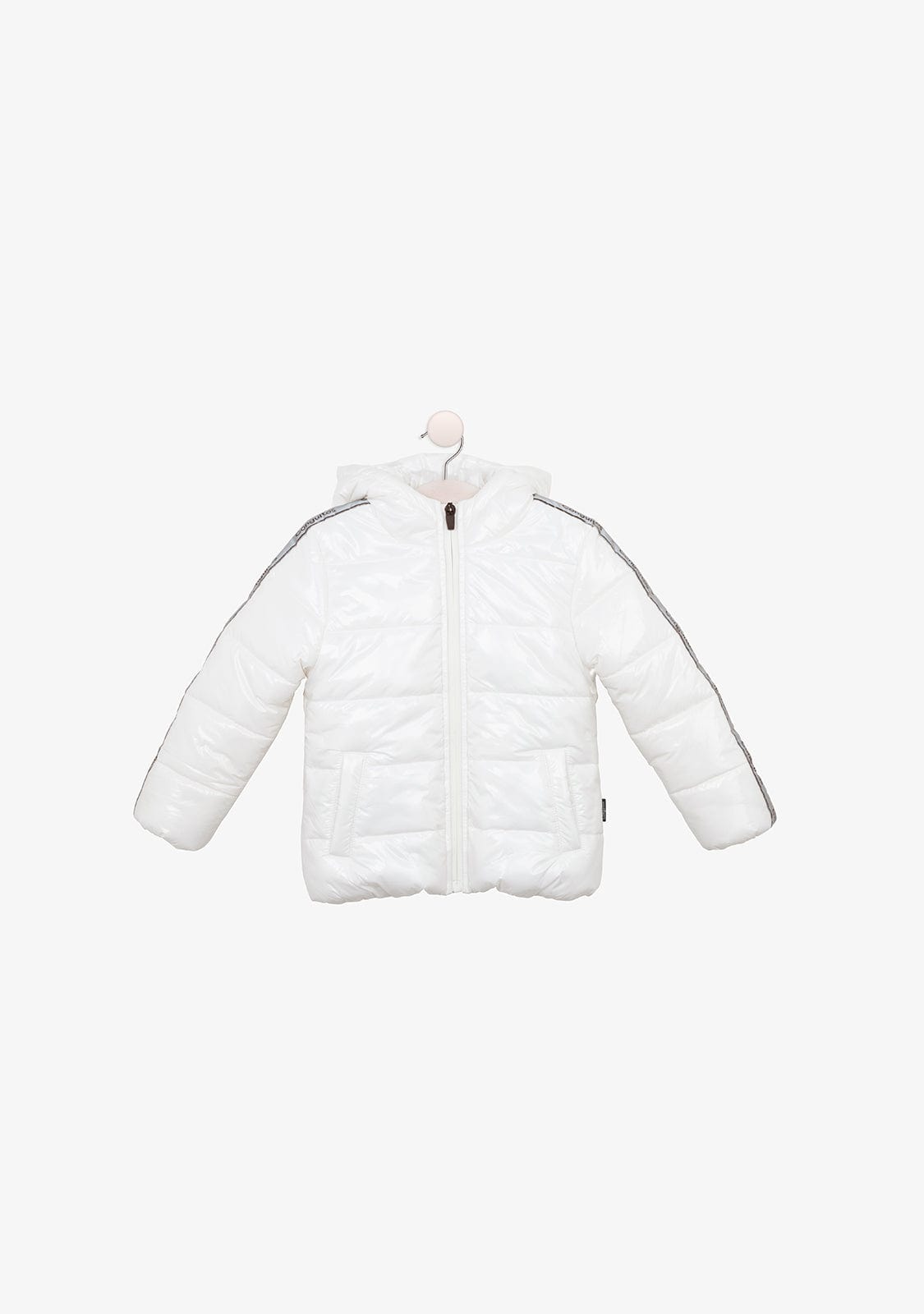 CONGUITOS TEXTIL Clothing Girl's White Reflective Anorak