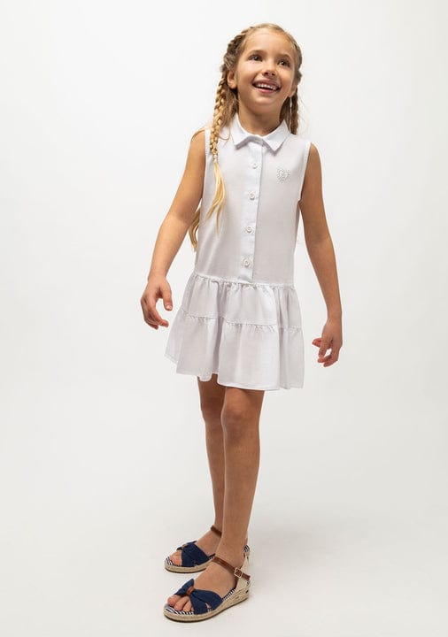 CONGUITOS TEXTIL Clothing Girl's White Shirtdress
