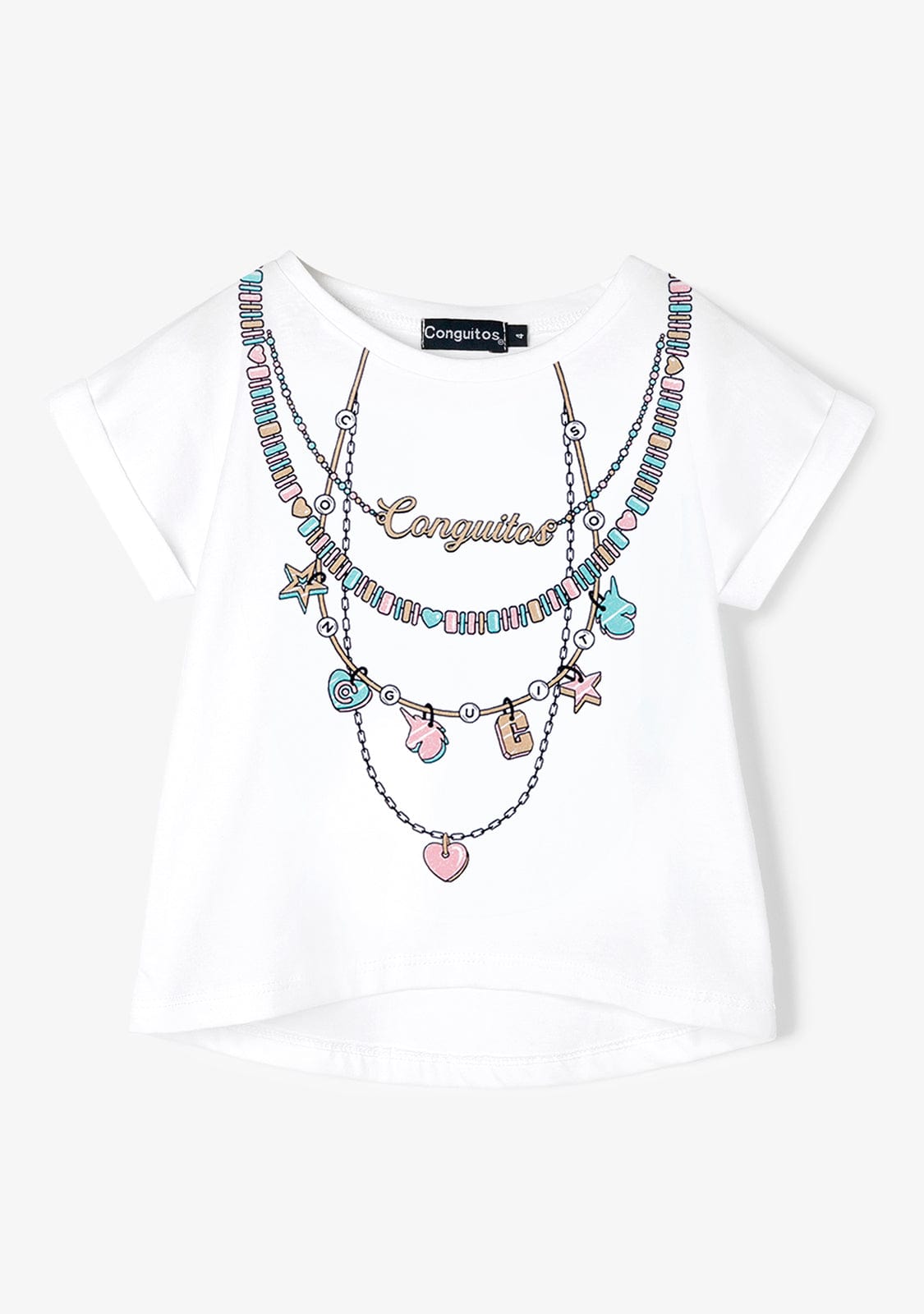 CONGUITOS TEXTIL MANGA CORTA Necklaces White T-shirt