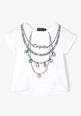 CONGUITOS TEXTIL MANGA CORTA Necklaces White T-shirt