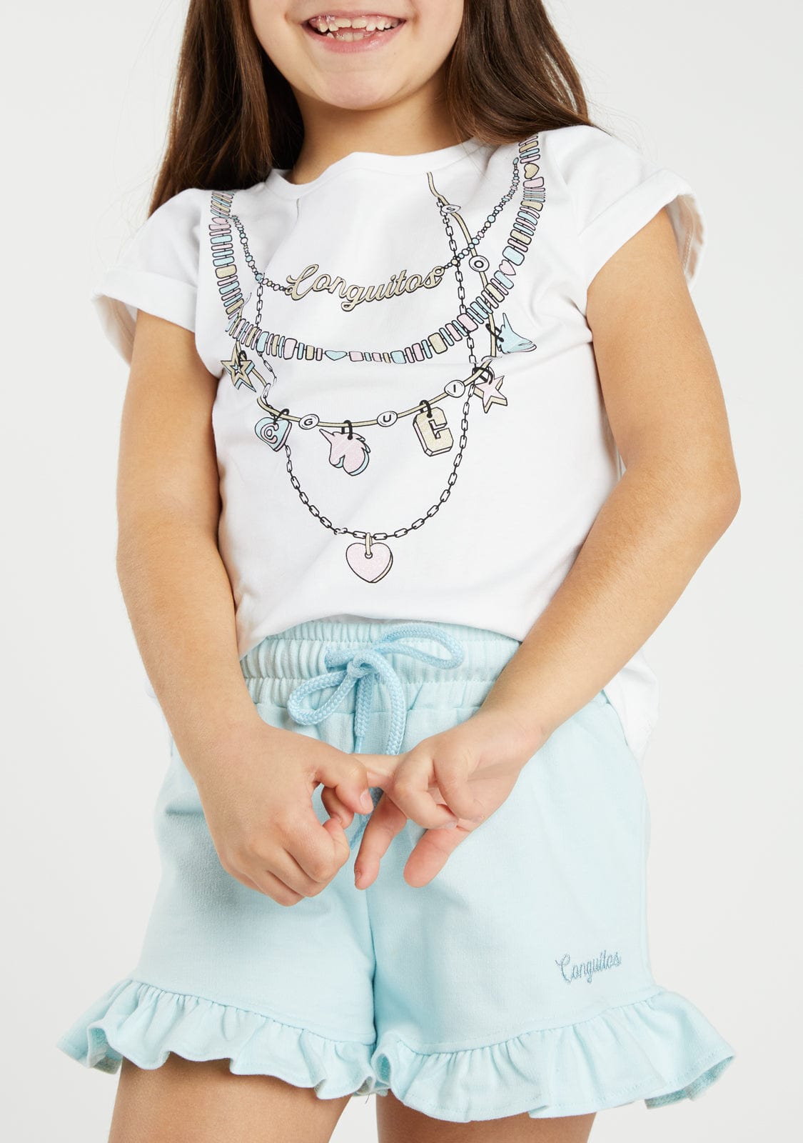 CONGUITOS TEXTIL MANGA CORTA Necklaces White T-shirt