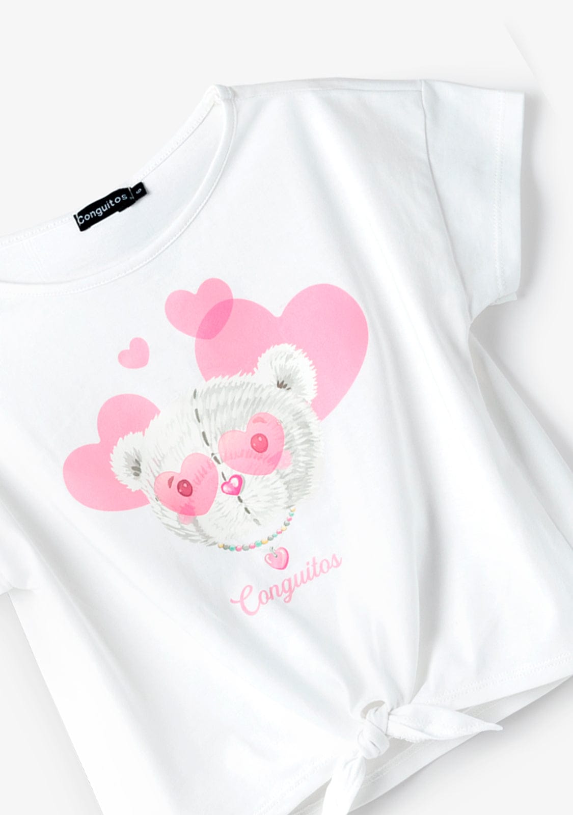 CONGUITOS TEXTIL MANGA CORTA White Bear Hearts T-shirt
