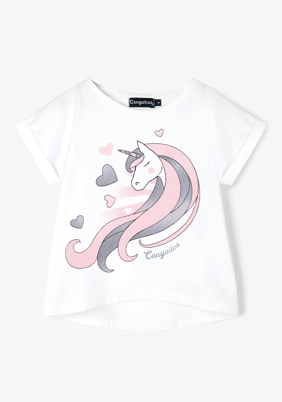 CONGUITOS TEXTIL MANGA CORTA White Unicorn T-shirt