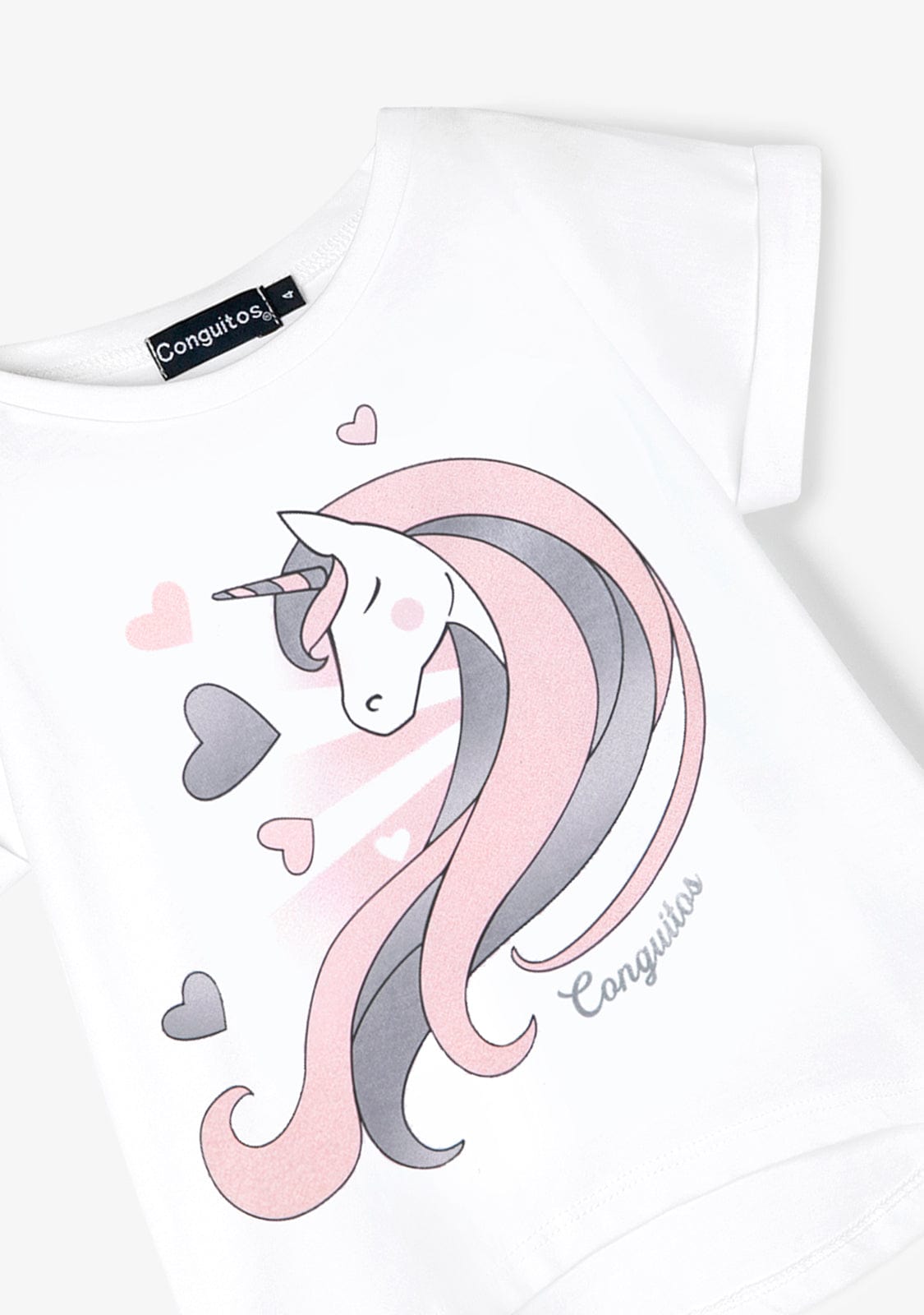 CONGUITOS TEXTIL MANGA CORTA White Unicorn T-shirt