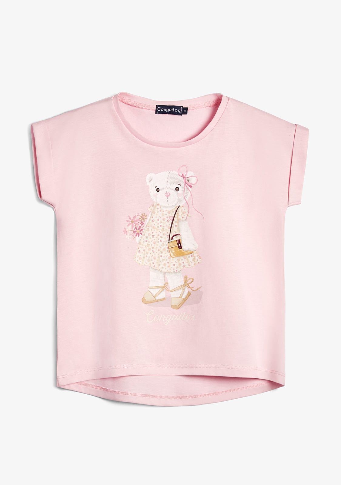 CONGUITOS TEXTIL ROPA / CAMISETAS / MANGA CORTA Pink Flower Bear T-Shirt