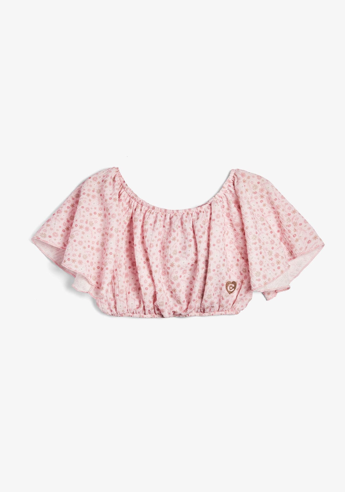 CONGUITOS TEXTIL ROPA / CAMISETAS / MANGA CORTA Pink Shoulders Flowers T-Shirt