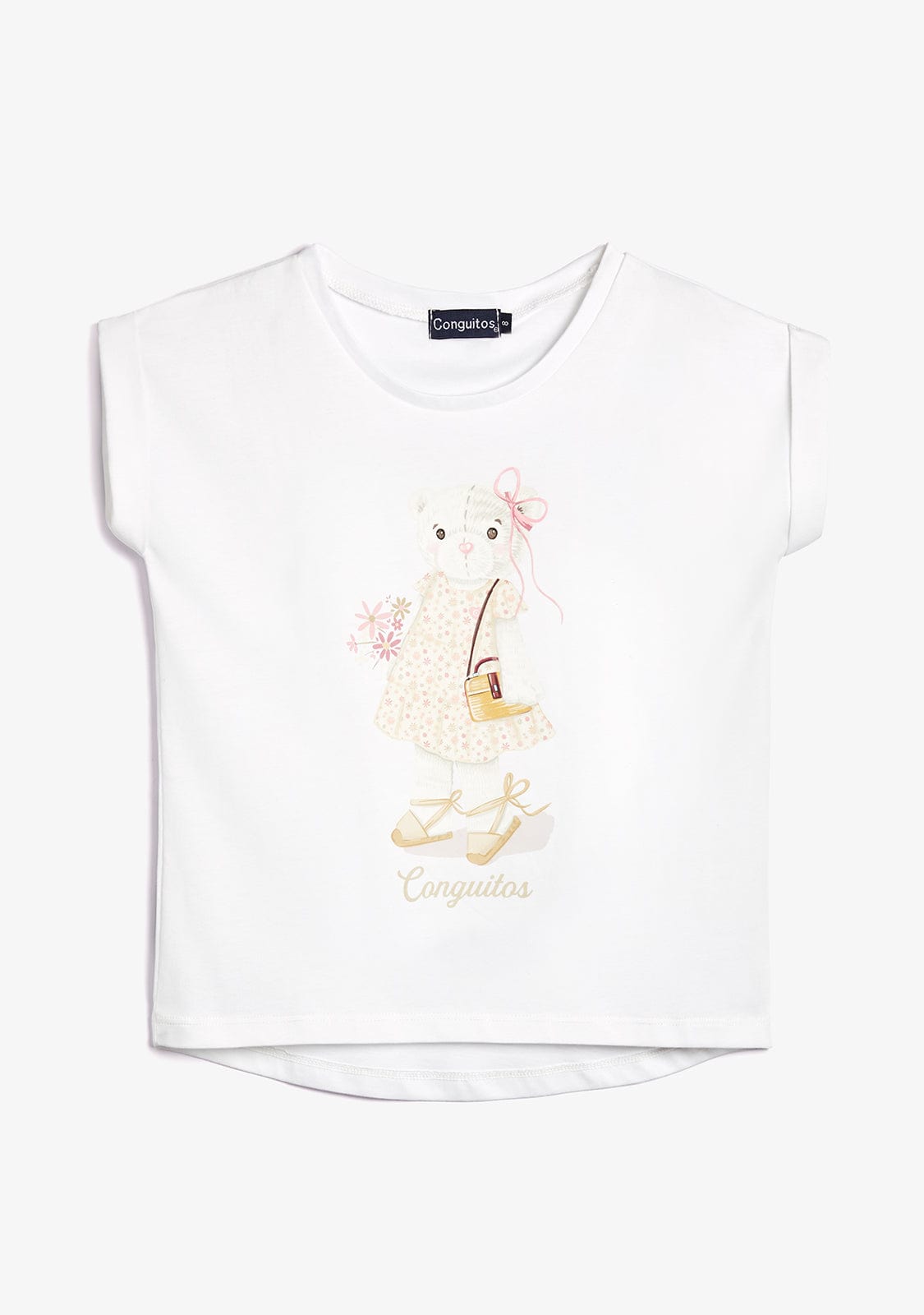 CONGUITOS TEXTIL ROPA / CAMISETAS / MANGA CORTA White Flower Bear T-Shirt