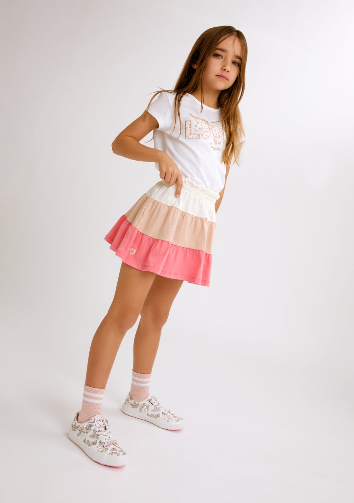CONGUITOS TEXTIL ROPA / FALDAS Beige Block Skirt