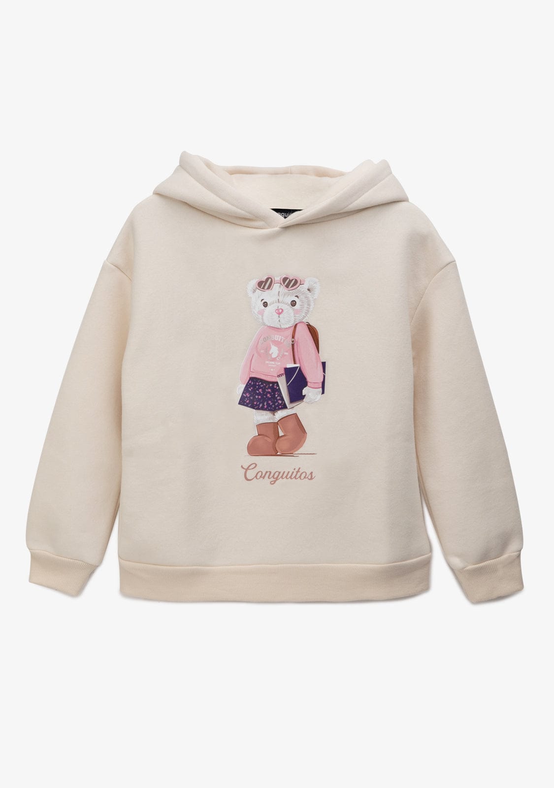 CONGUITOS TEXTIL ROPA / SUDADERAS / SUDADERAS SIN CAPUCHA Girl's Beige Teddy Conguitos Hoodie