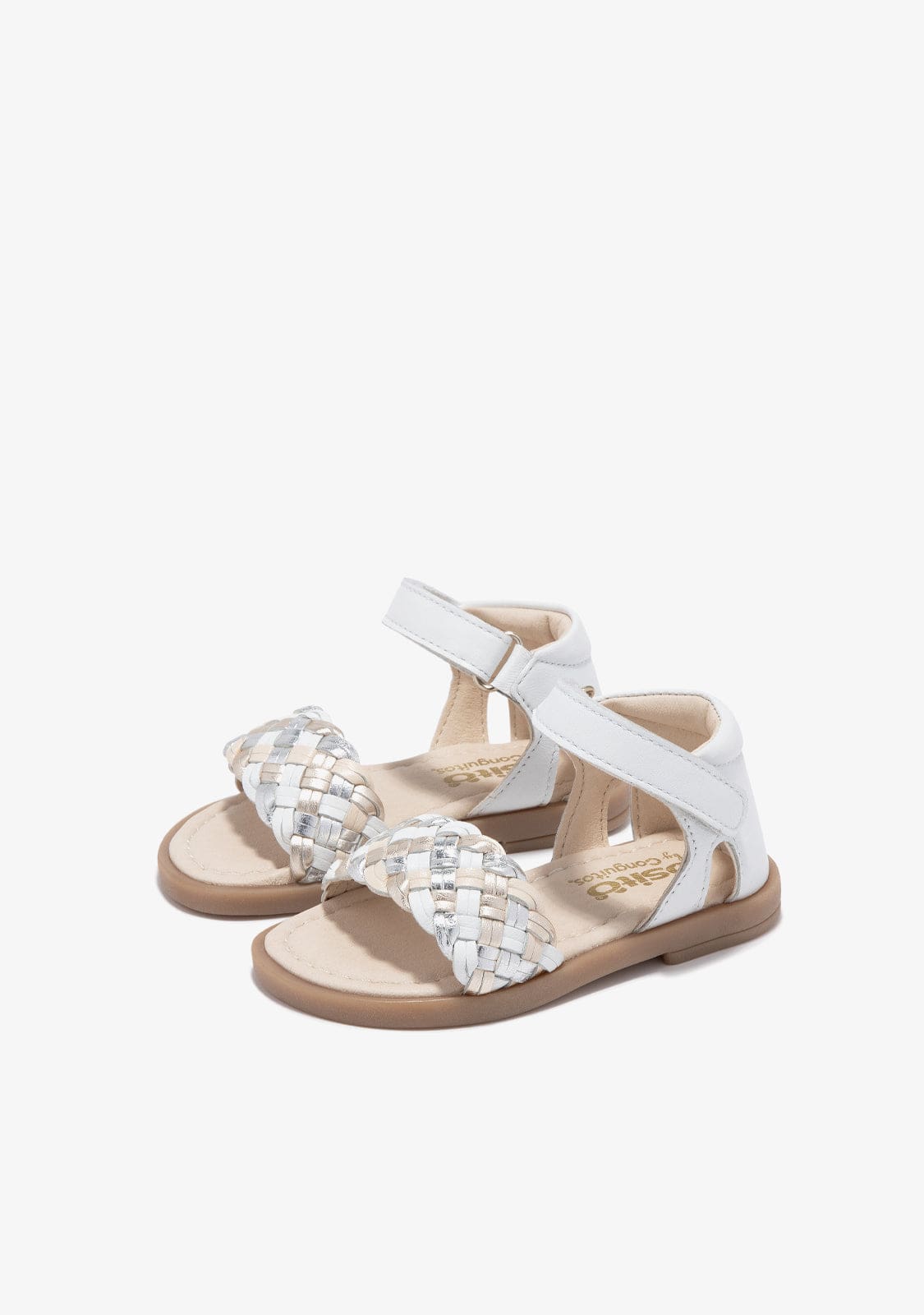 CONGUITOS TIRAS Baby´s White Braid Sandals