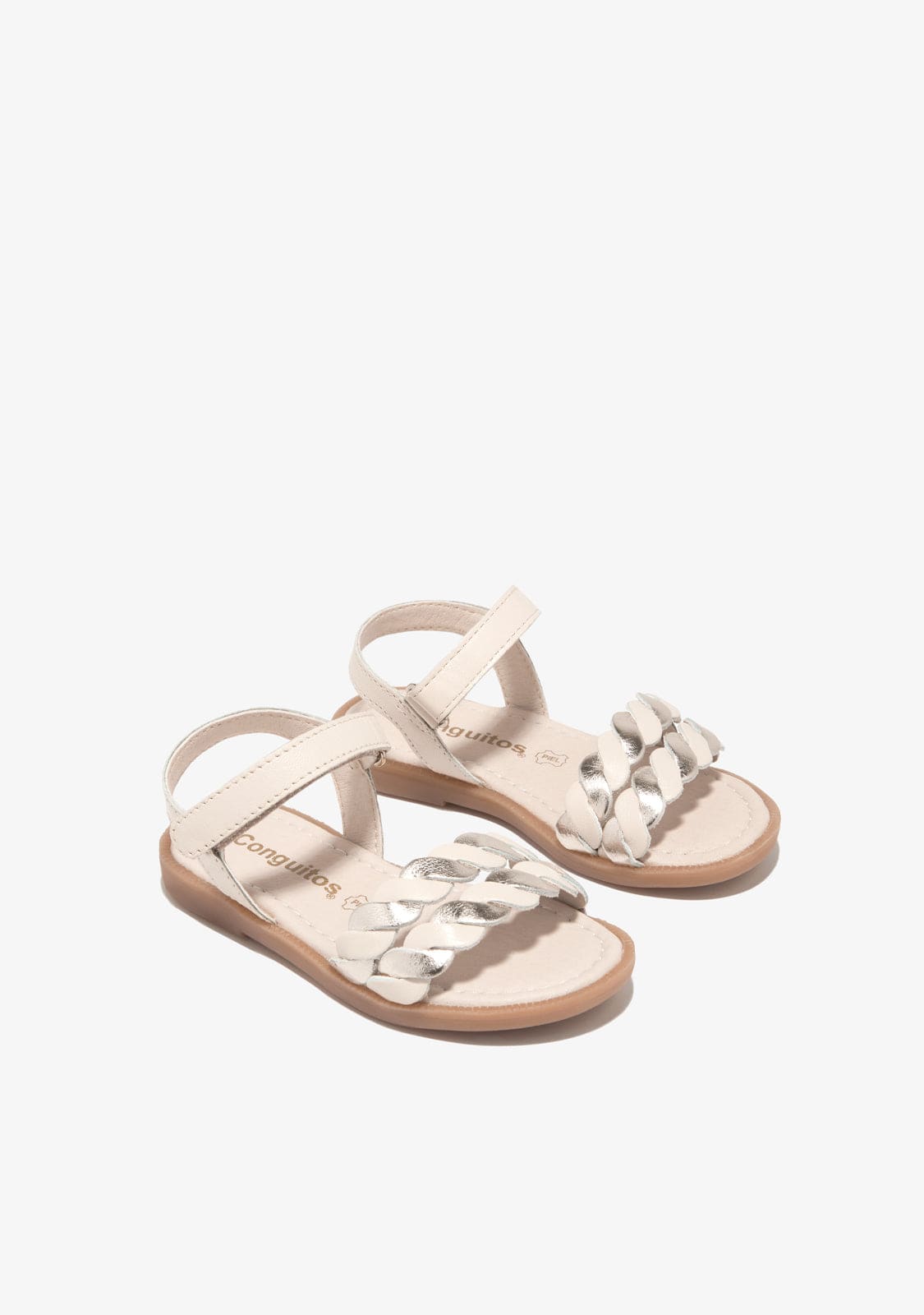 CONGUITOS TIRAS Beige Braid Sandals