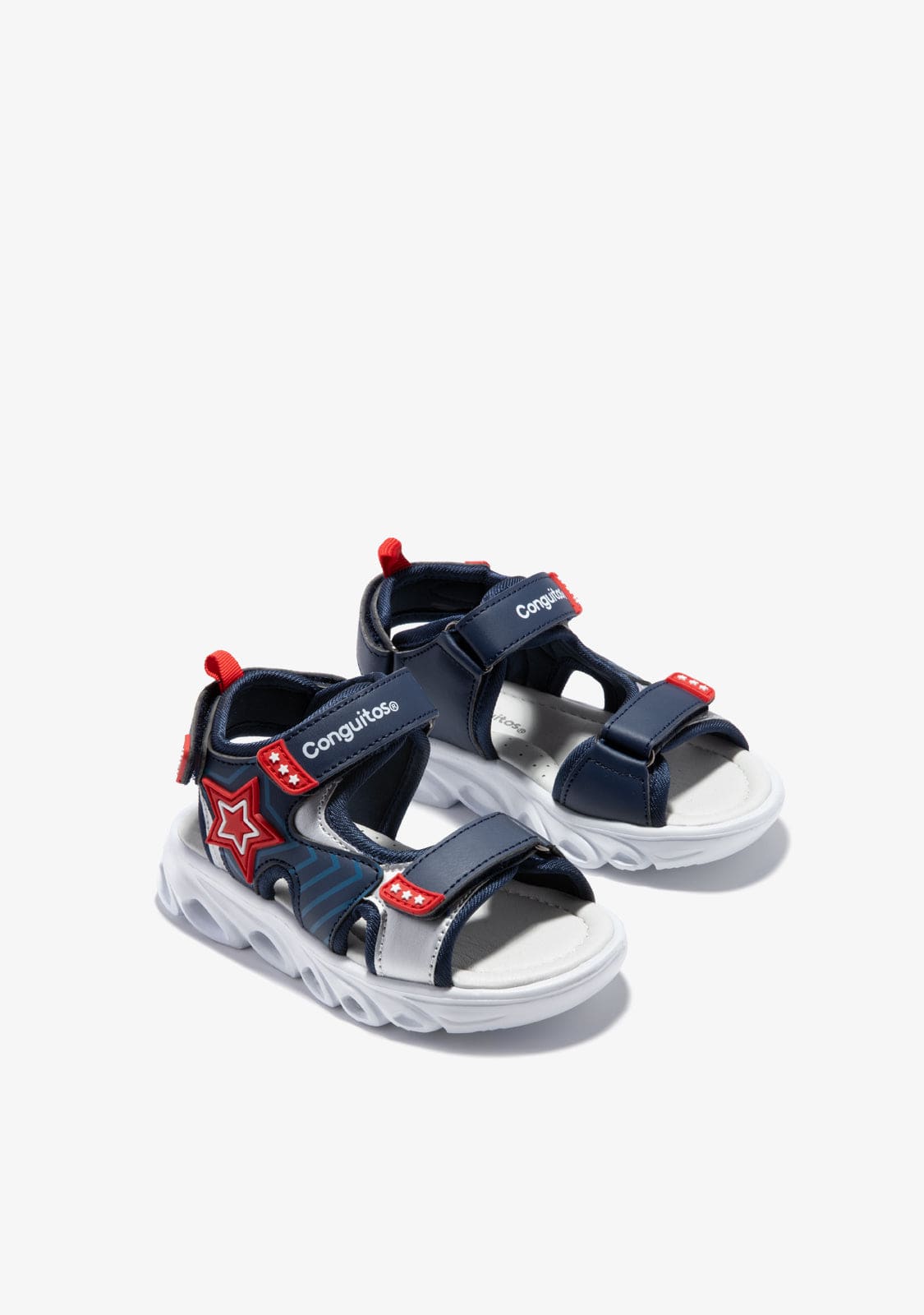 CONGUITOS TIRAS Navy With Lights Sport Sandals