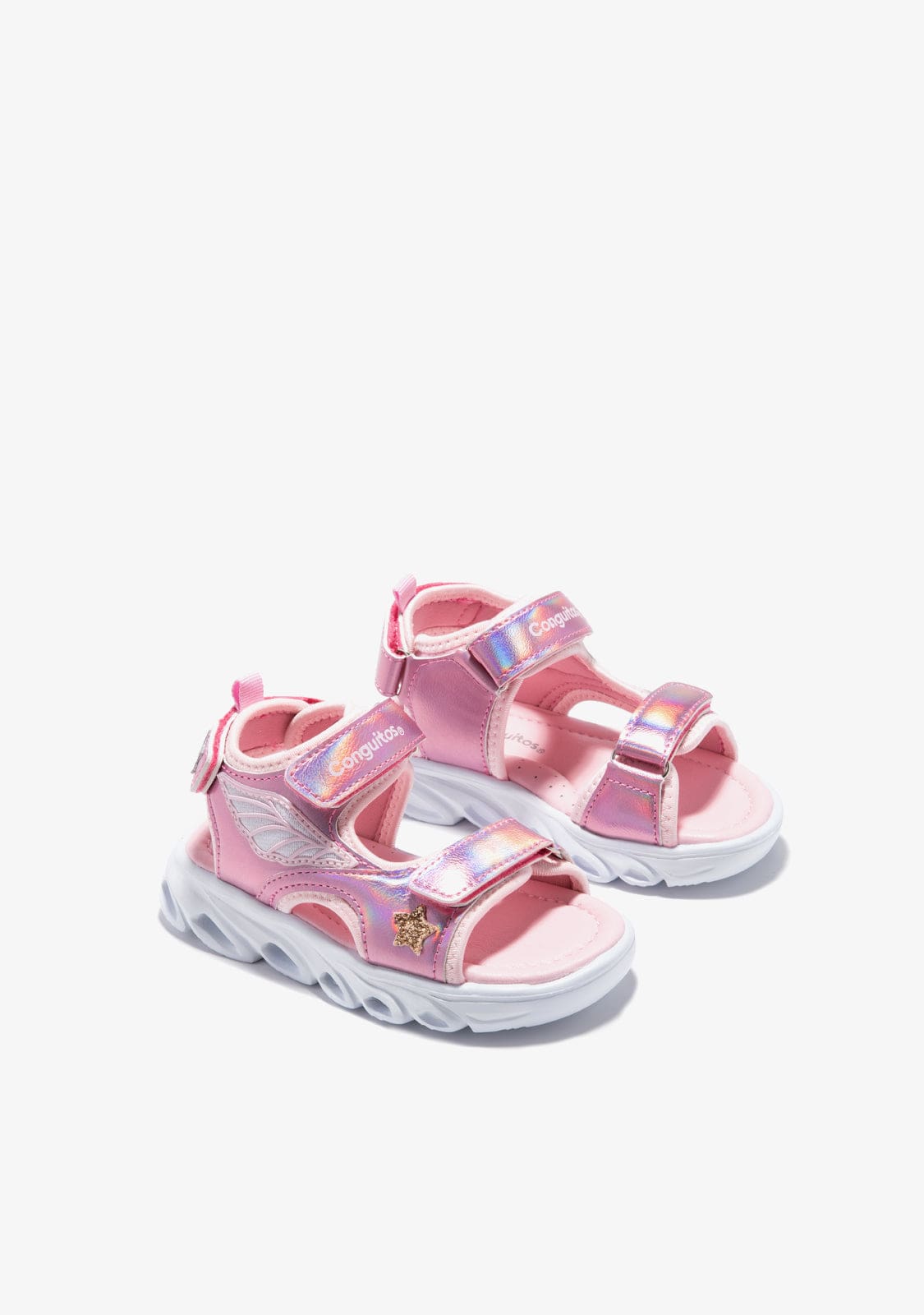 CONGUITOS TIRAS Pink With Lights Sport Sandals