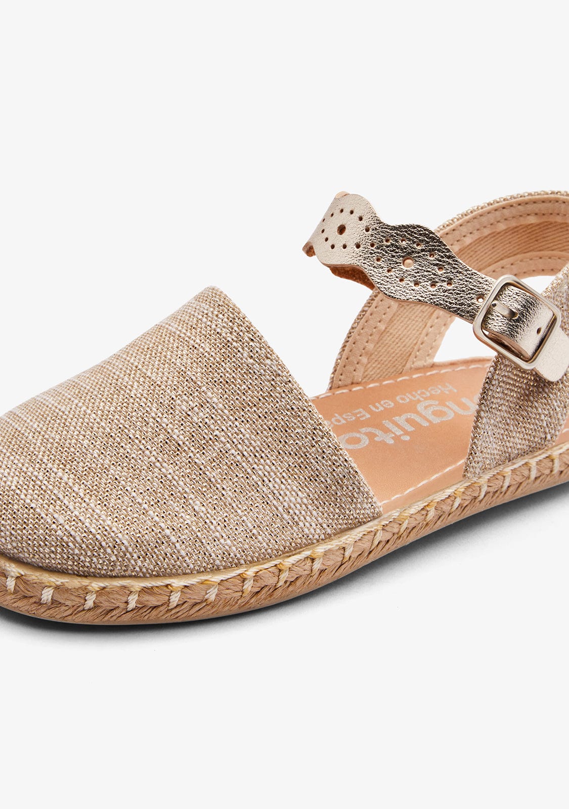 CONGUITOS ZAPATOS / ALPARGATAS Gold Die-Cut Sack Espadrilles