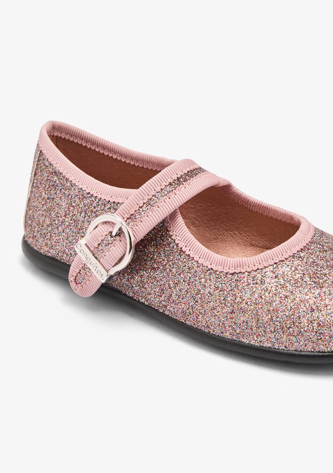 CONGUITOS ZAPATOS / BAILARINAS Pink Glitter Mary Janes