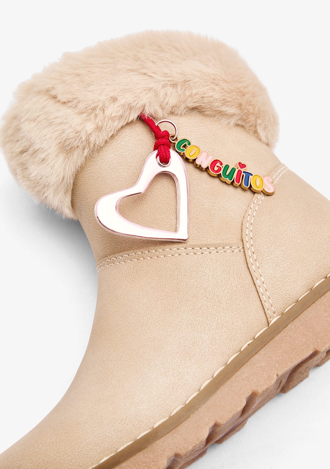 CONGUITOS ZAPATOS / BOTAS Y BOTINES Beige Fur Charm Boots