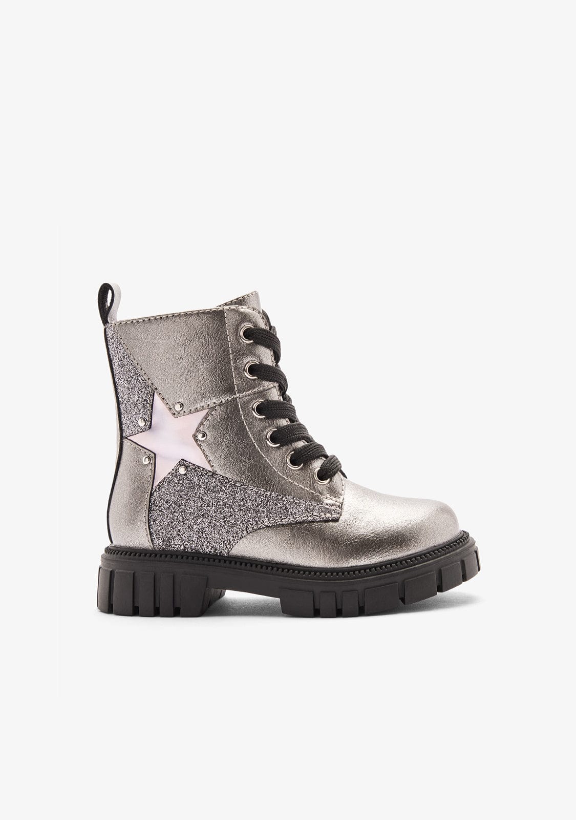 Botas Militares Estrella Plateadas