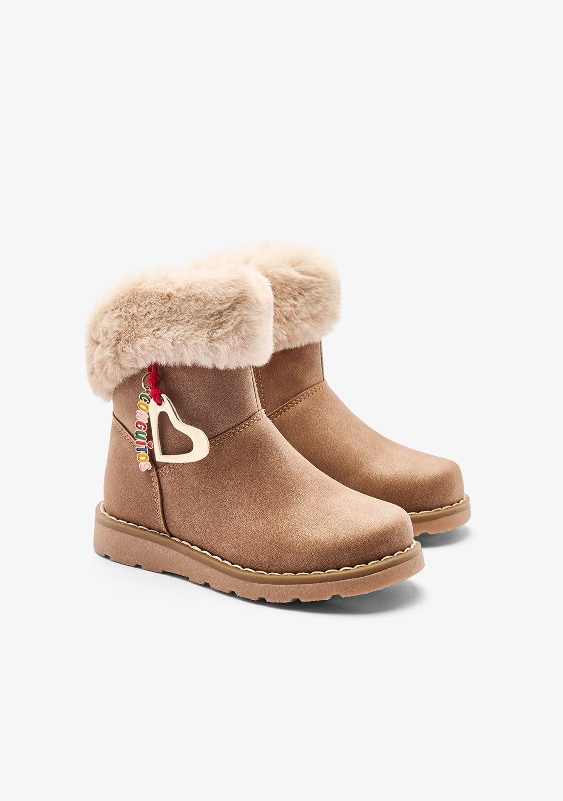 CONGUITOS ZAPATOS / BOTAS Y BOTINES Tan Fur Charm Boots