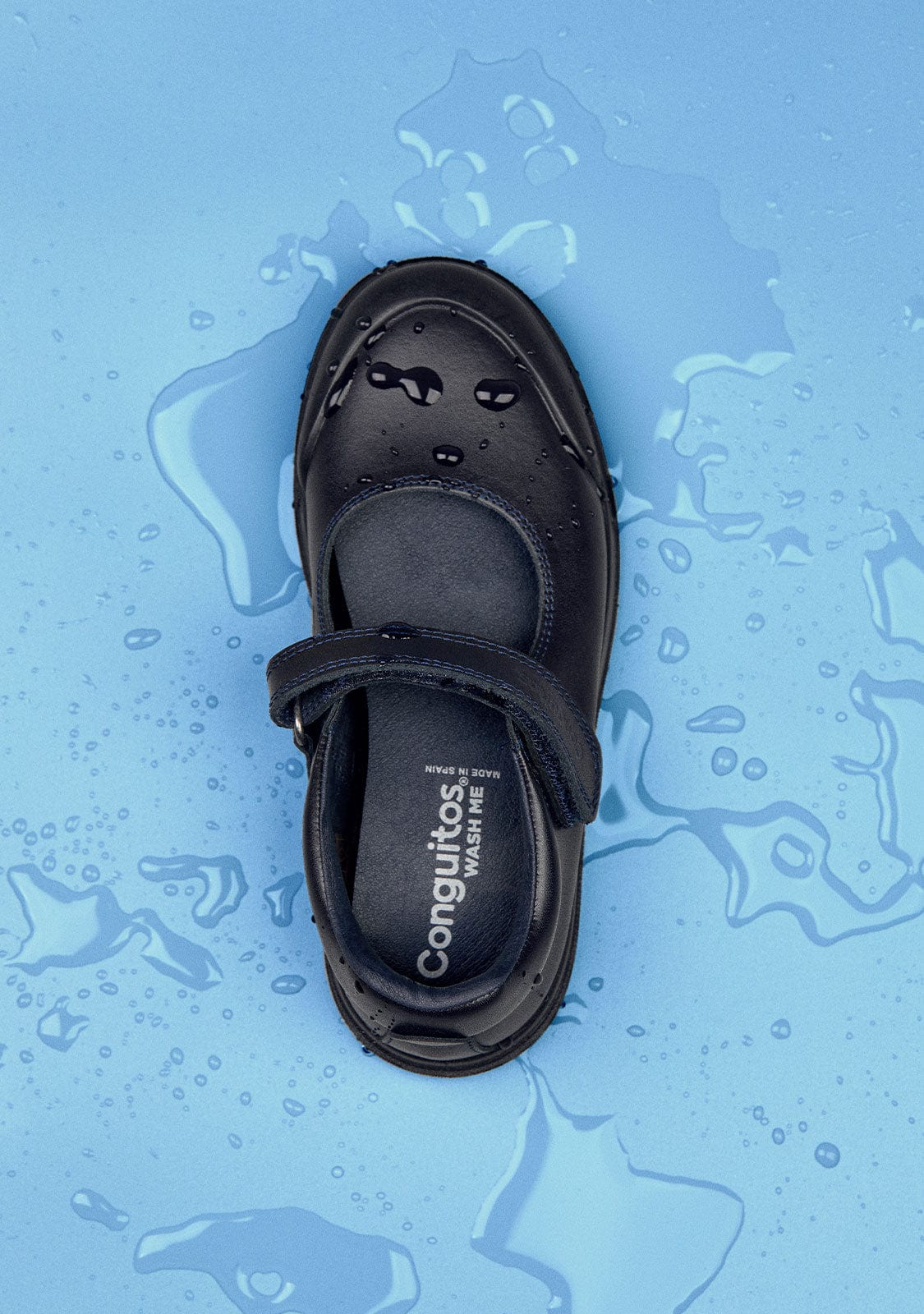 CONGUITOS ZAPATOS / COLEGIALES / MARY JANE Girl's Navy Indestructibles School Shoes