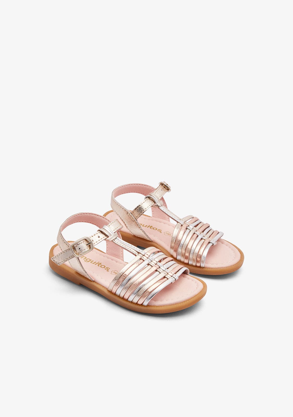 CONGUITOS ZAPATOS / SANDALIAS / HEBILLAS Gold / Multi Strips Sandals