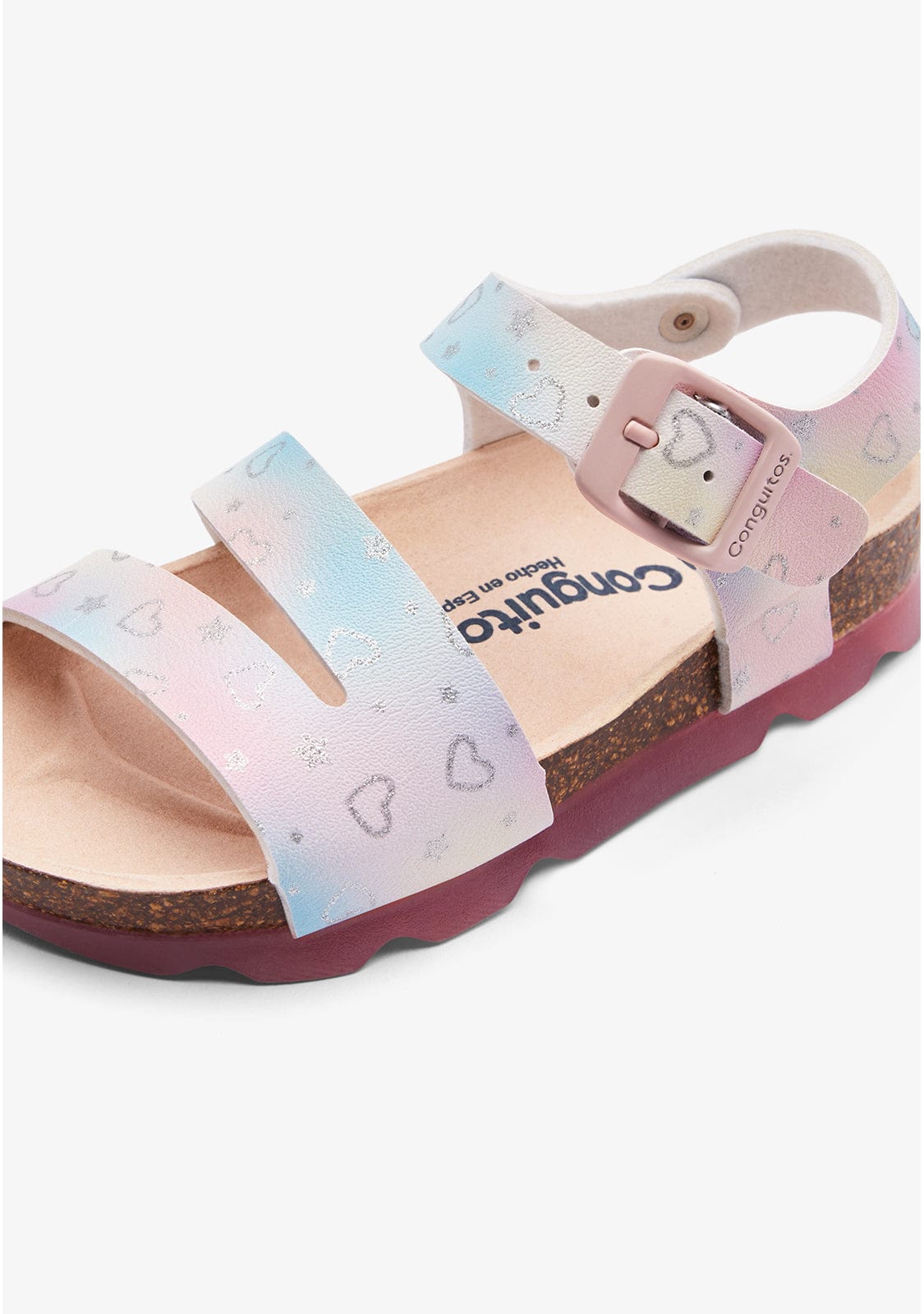 CONGUITOS ZAPATOS / SANDALIAS / TIRAS Glitter Hearts Buckle Bio Sandals