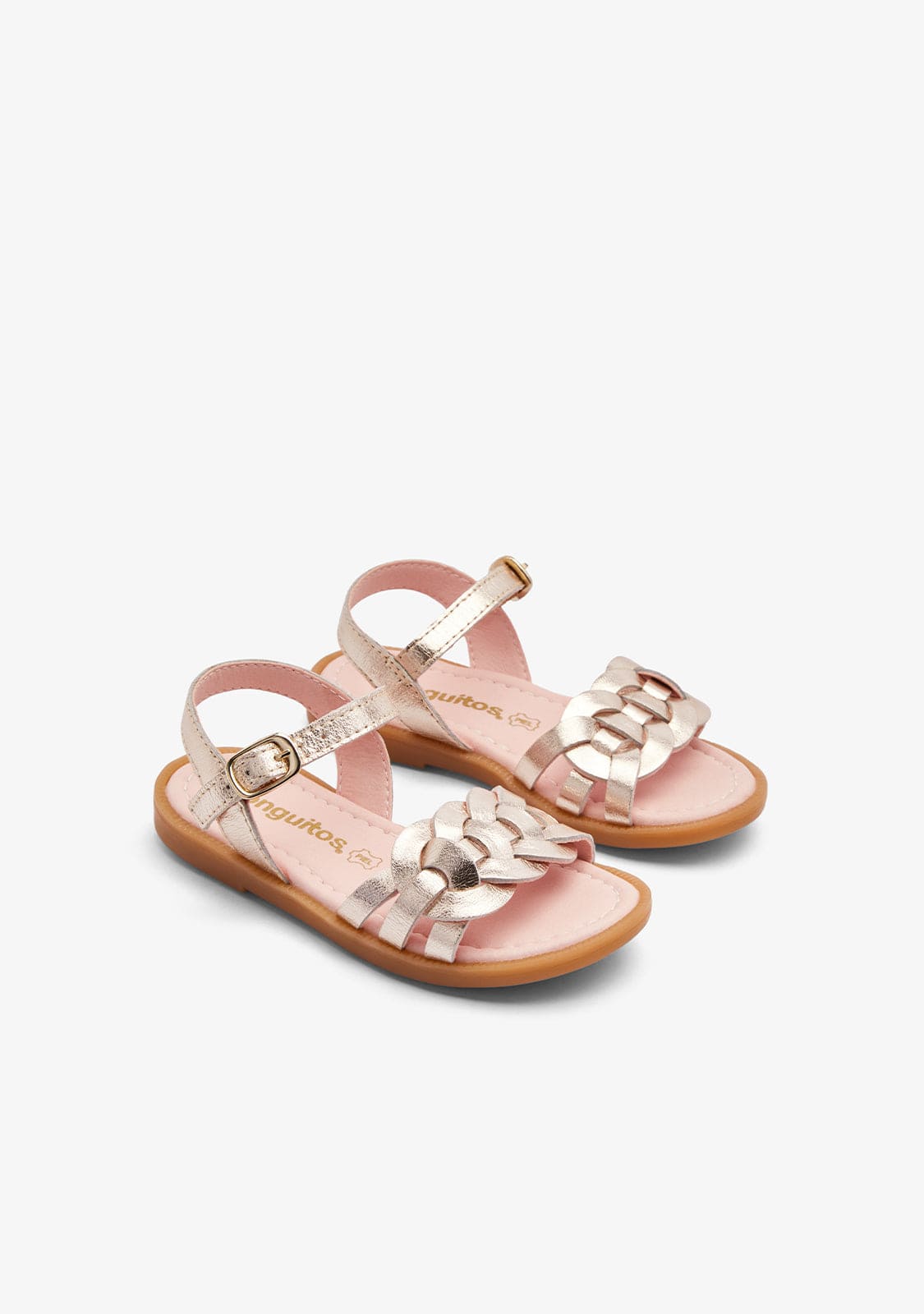 CONGUITOS ZAPATOS / SANDALIAS / TIRAS Gold Knot Buckle Sandals