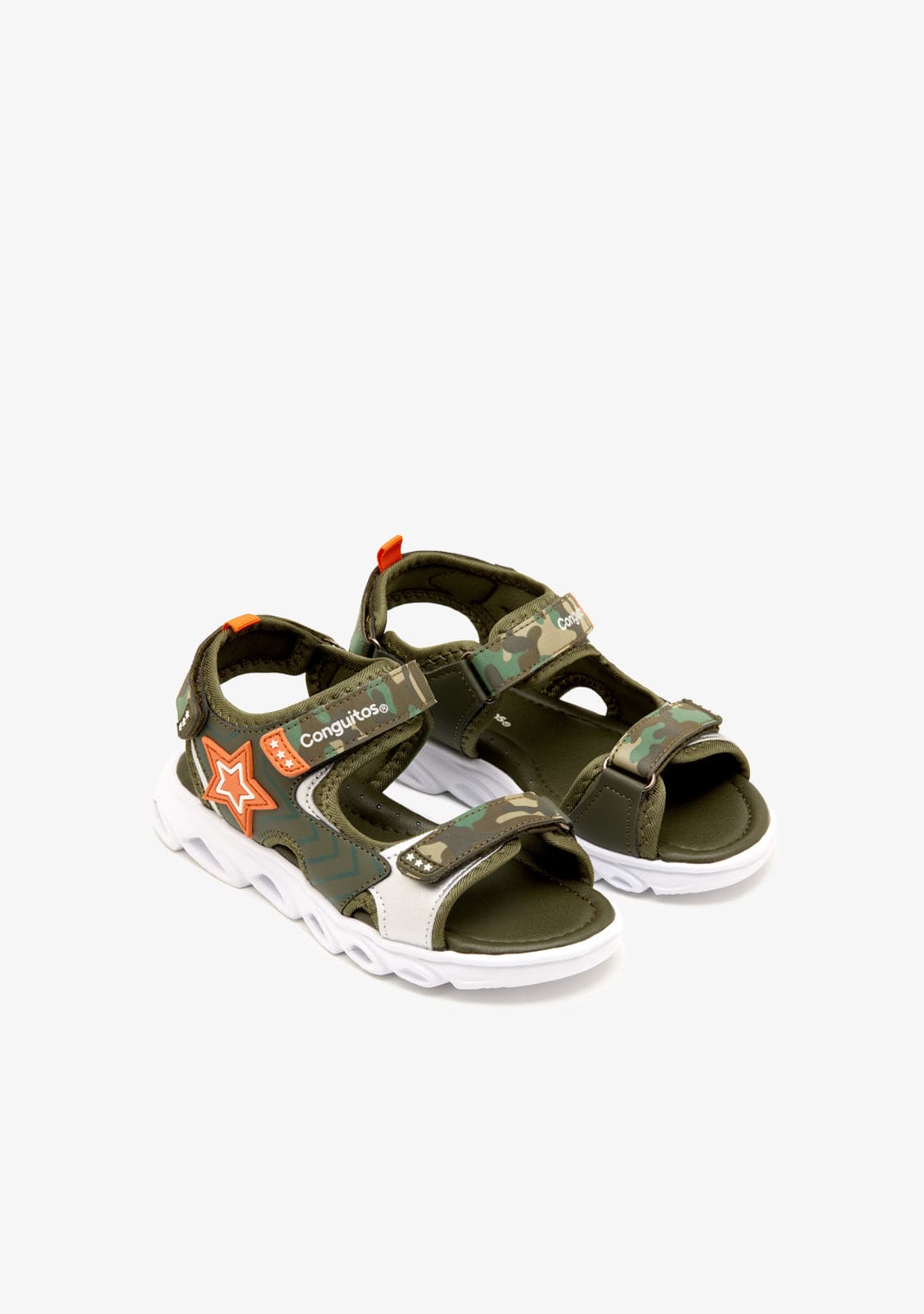 CONGUITOS ZAPATOS / SANDALIAS / TIRAS Green With Lights Sport Sandals