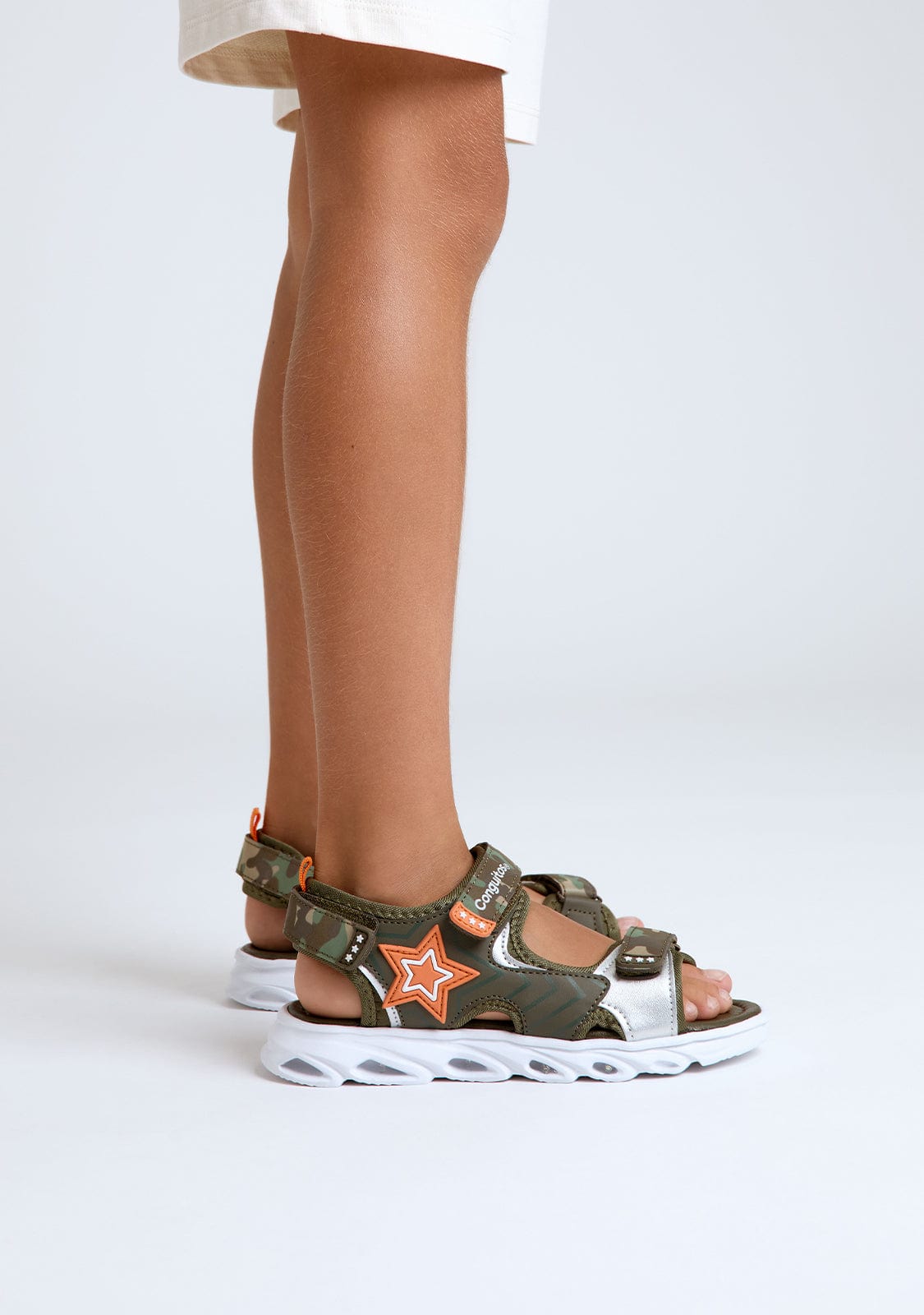 CONGUITOS ZAPATOS / SANDALIAS / TIRAS Green With Lights Sport Sandals