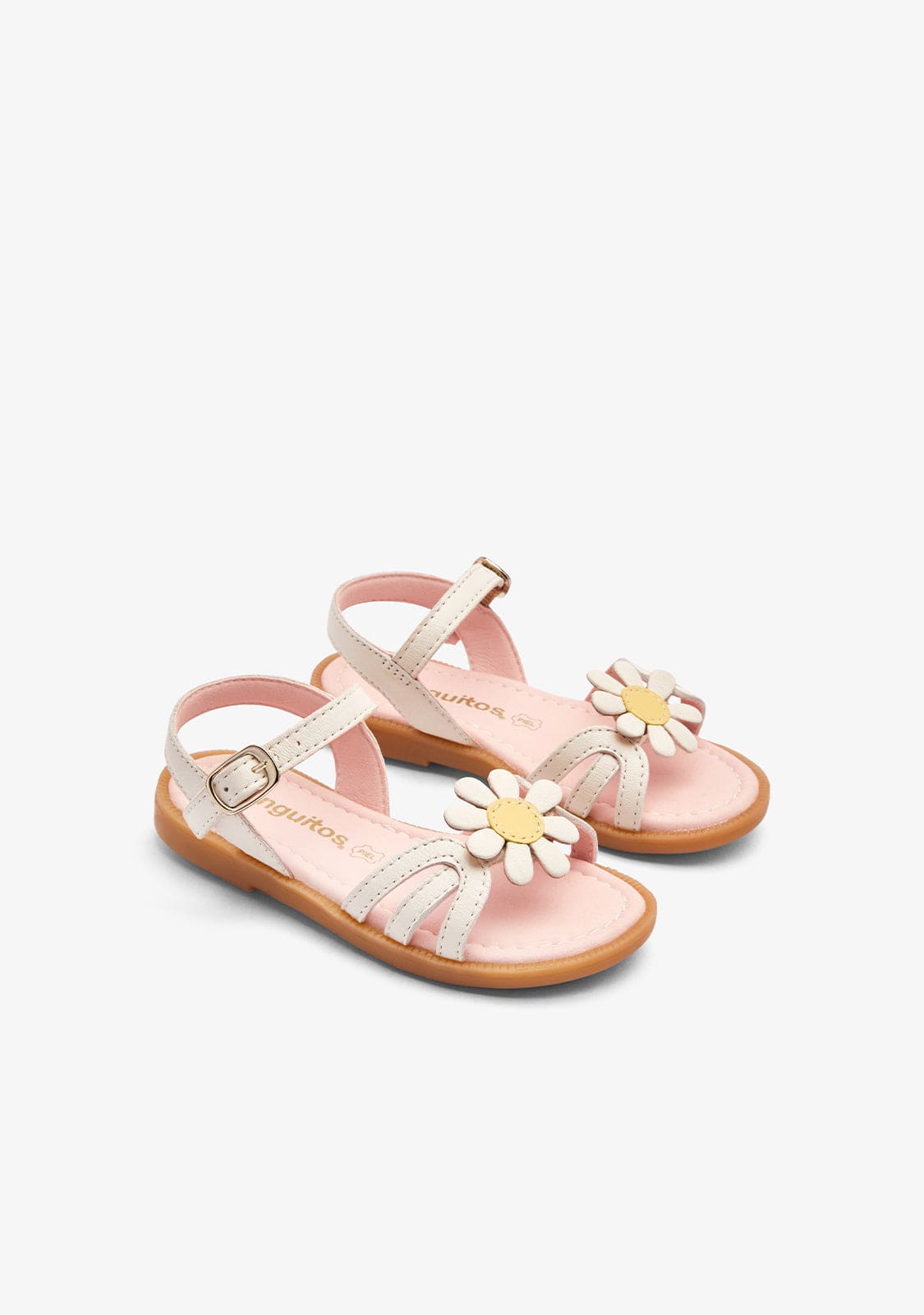 CONGUITOS ZAPATOS / SANDALIAS / TIRAS White Flower Strips Sandals