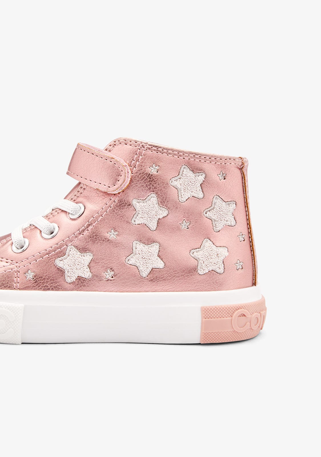 CONGUITOS ZAPATOS / SNEAKERS / BASKET Silver / Pink Hearts High Sneakers
