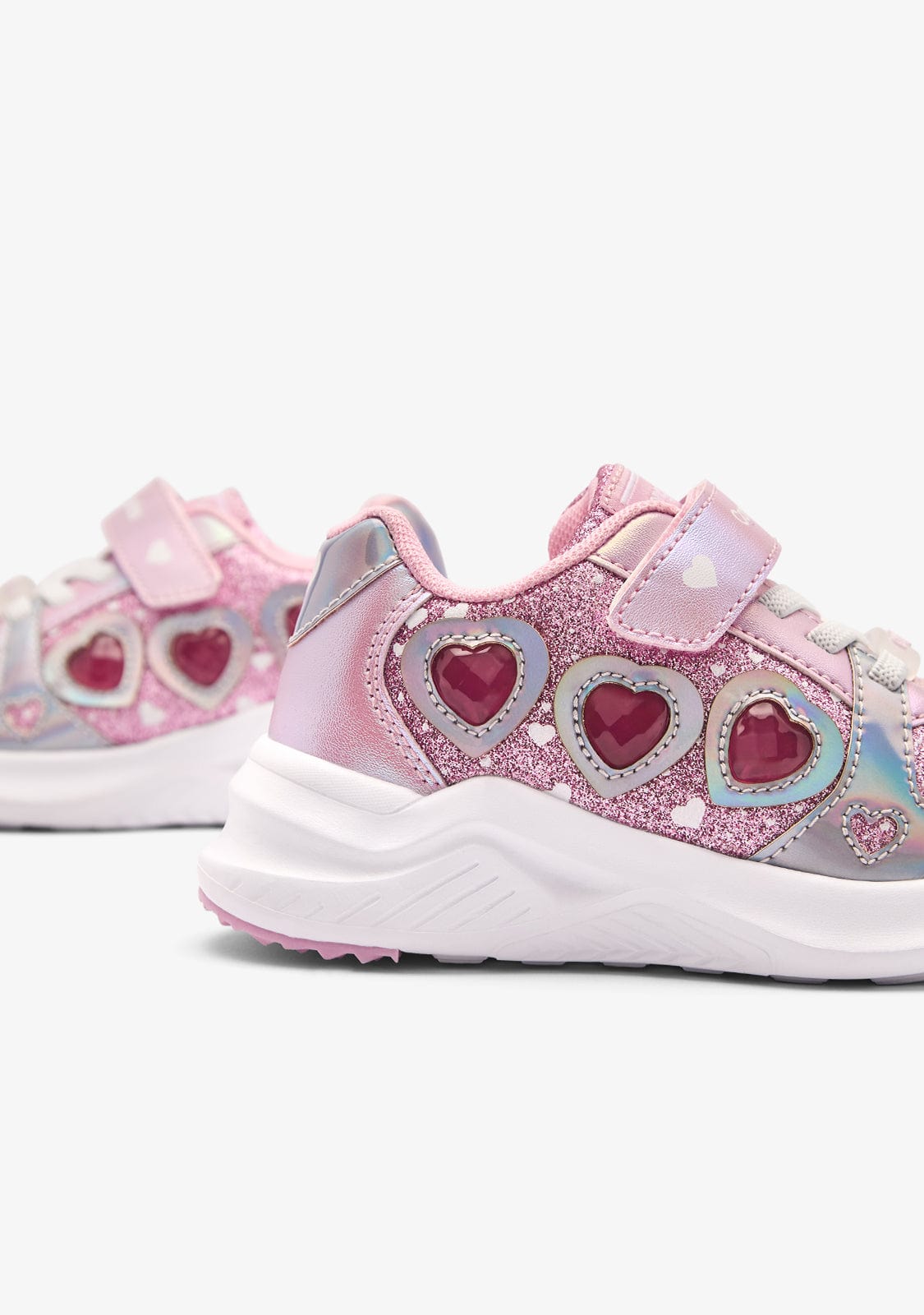 CONGUITOS ZAPATOS / SNEAKERS / JOGGING Pink Heart Lights Sneakers