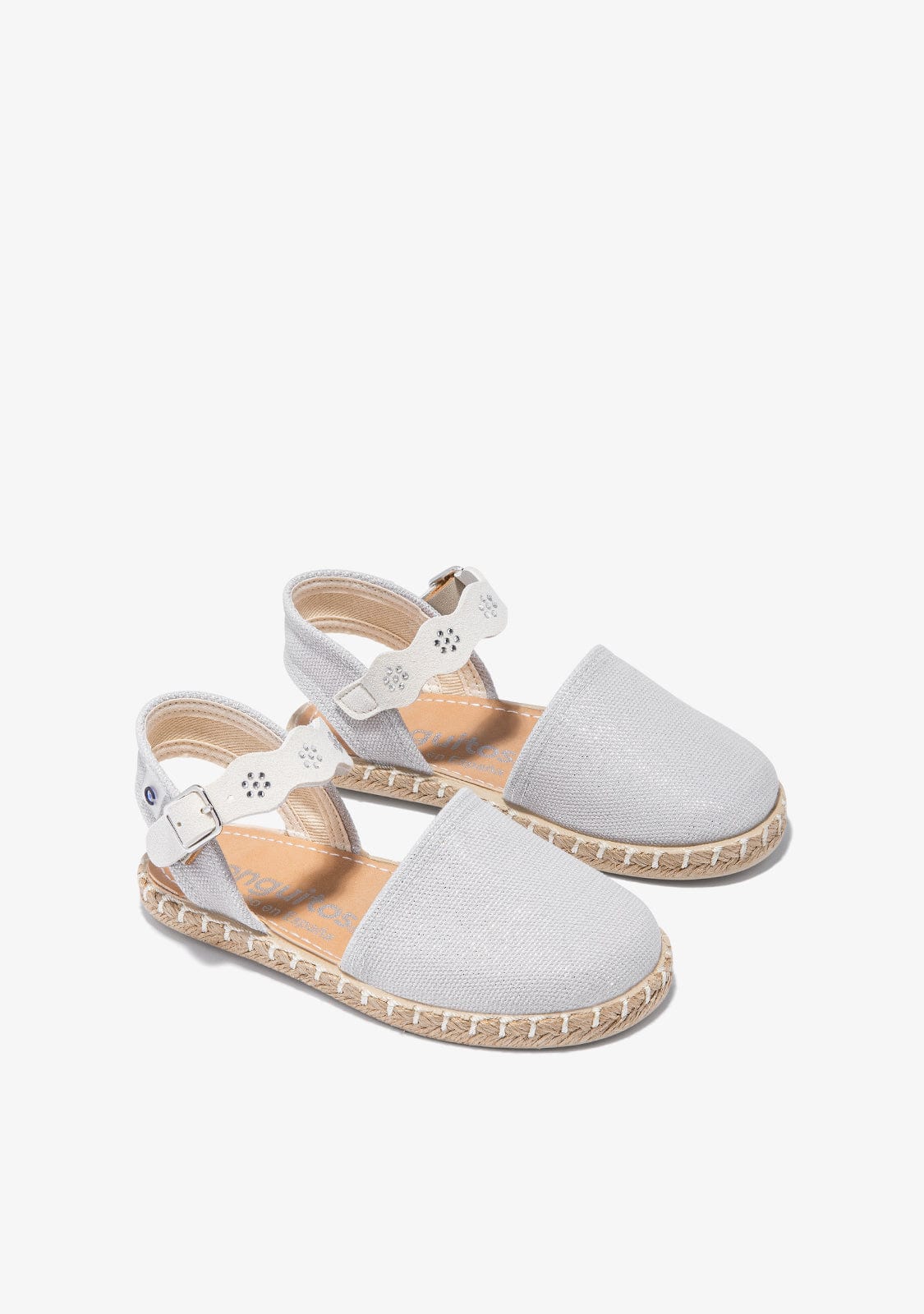 CONGUITOS ZAPATOS White Strass Espadrilles