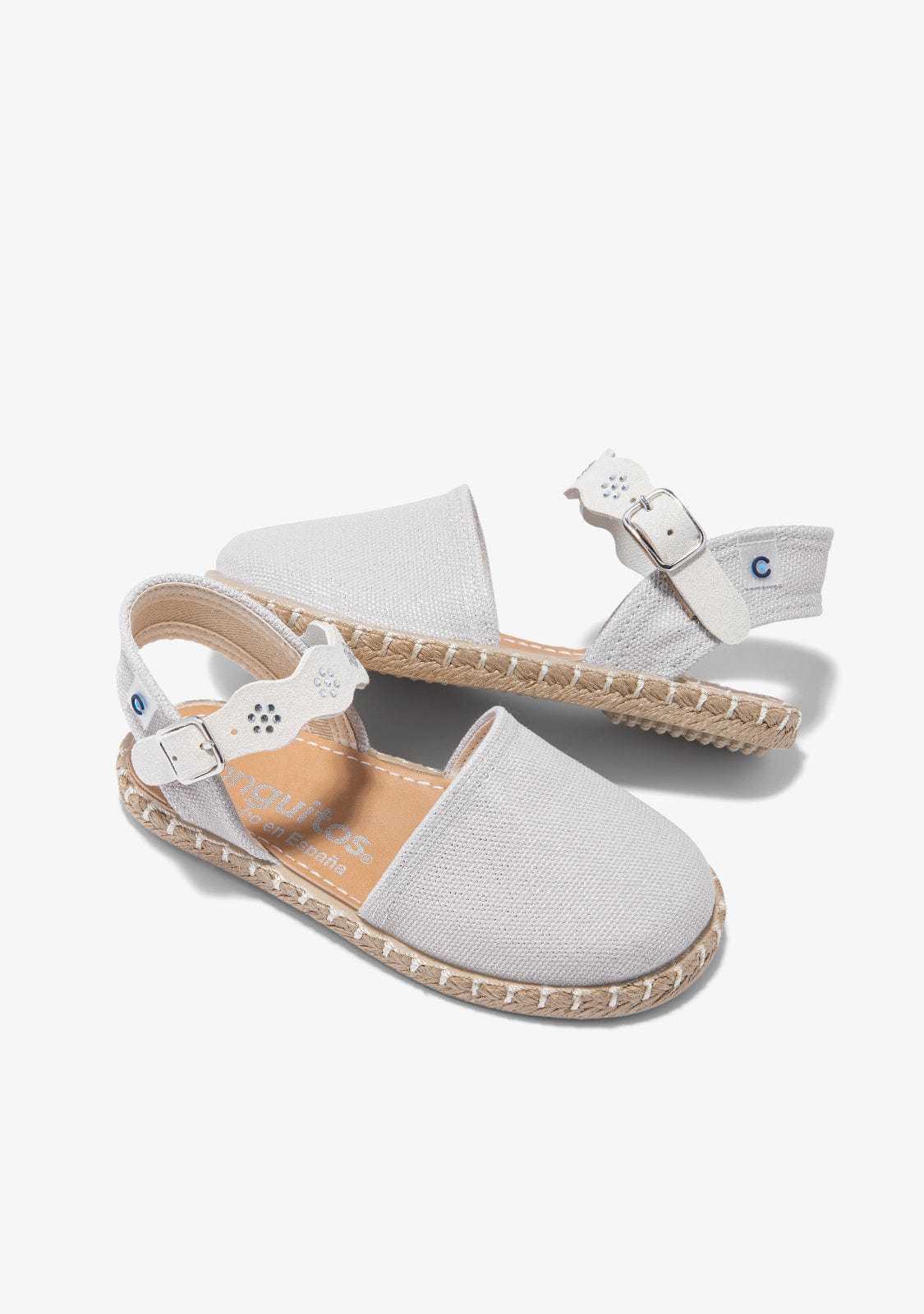 CONGUITOS ZAPATOS White Strass Espadrilles