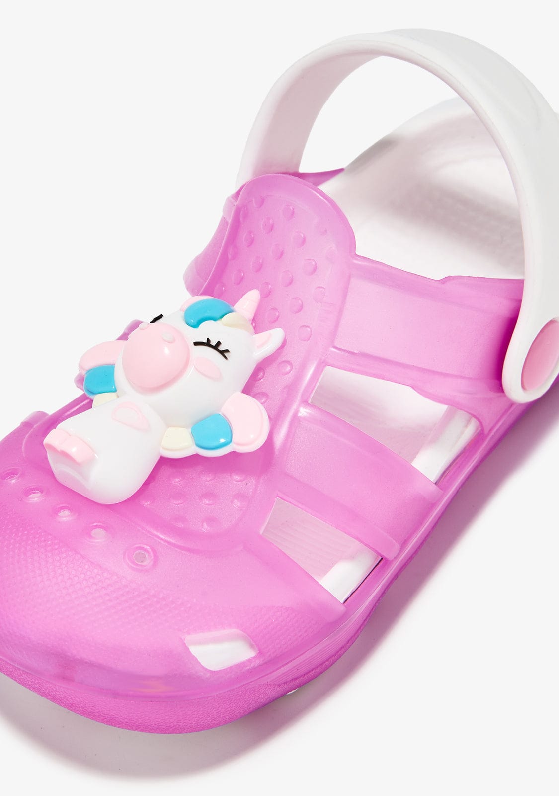 CONGUITOS ZUECO Pink Unicorn With Lights Clogs