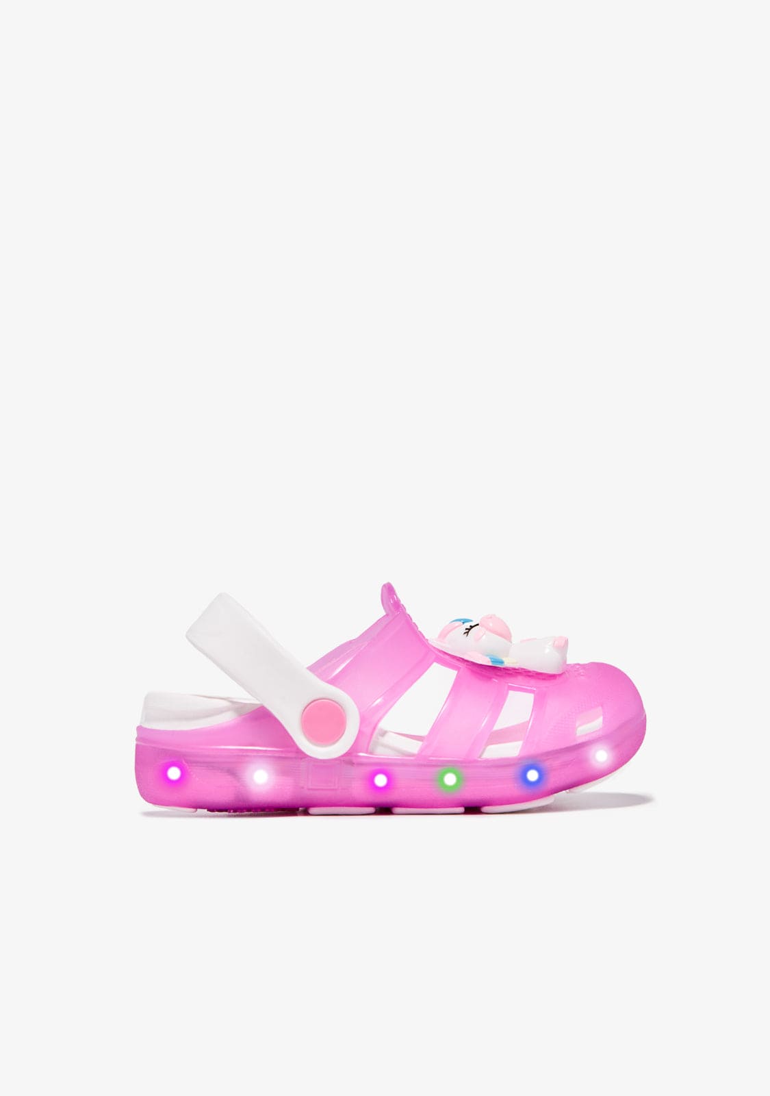 CONGUITOS ZUECO Pink Unicorn With Lights Clogs